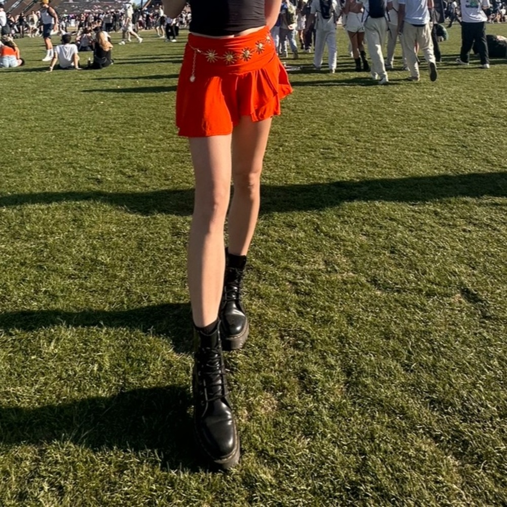 Orange Urban Outfitters mini skirt